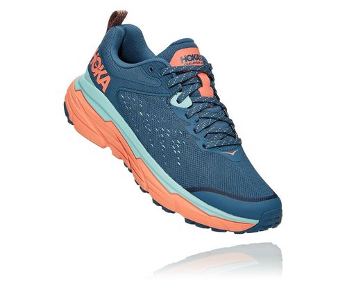 Hoka One One Dame Challenger Atr 6 Trail Løpesko Real Teal/Cantaloupe Norge-96YXT